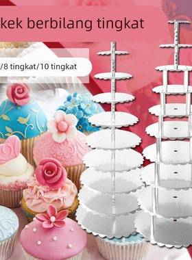 层蛋糕架子 三层多六XCP创单层八层十层婚庆婚礼生日意四柱蛋糕支