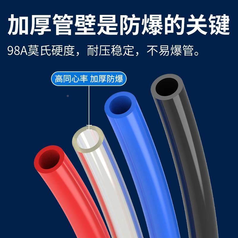 PU弹管空气压机气管软管高压伸气缩管子快速接头气簧泵动软管螺旋