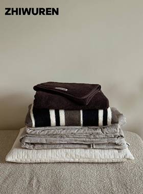 全棉水凉洗云被绉WOE色式织双层纱条纹夏被薄被空调夏被柔软日北
