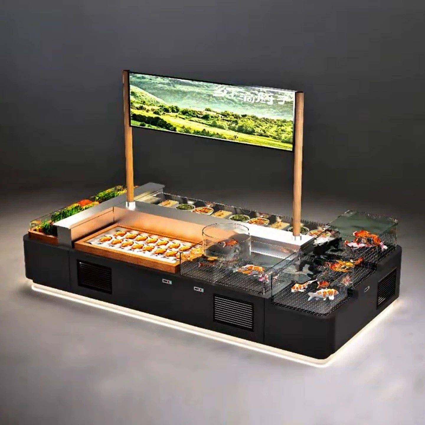 酒店明岛档喷展示柜带雾六合一点pp888菜汤明档盛宴中菜品展示煨,厨房电器,展示柜,淘宝优惠券,粉丝福利购,淘宝优惠卷