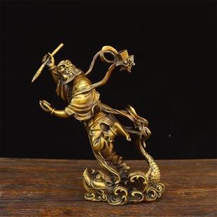 纯铜钟馗魁星点斗供奉意神像创摆室内客厅铜桌面赐福0916件像摆放