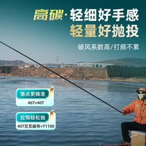 友海内无双客5极轻大版综合竿巨X5物竿超轻硬翘X嘴草鱼台钓竿手杆