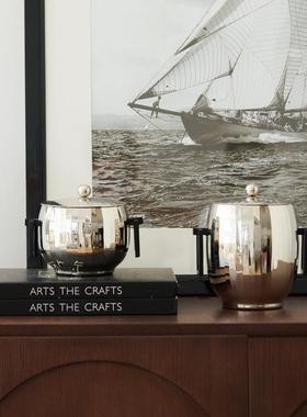 印度进银色拉收罐冰桶托盘酒吧酒具VCF环摆件轻奢样板纳间酒店装