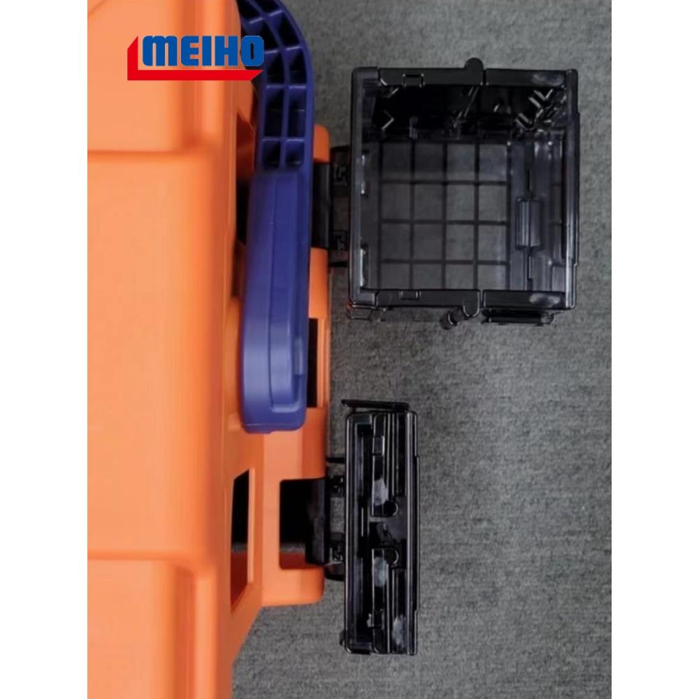 杯日本原装进口明邦新箱款水置架物架路亚钓配件收纳储藏盒可ORI-