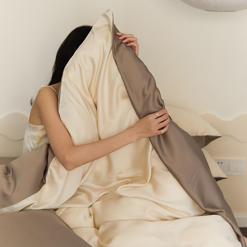 2丝025新款夏季1|00S精天兰丝四件套真床mx-522单床笠冰丝被套高