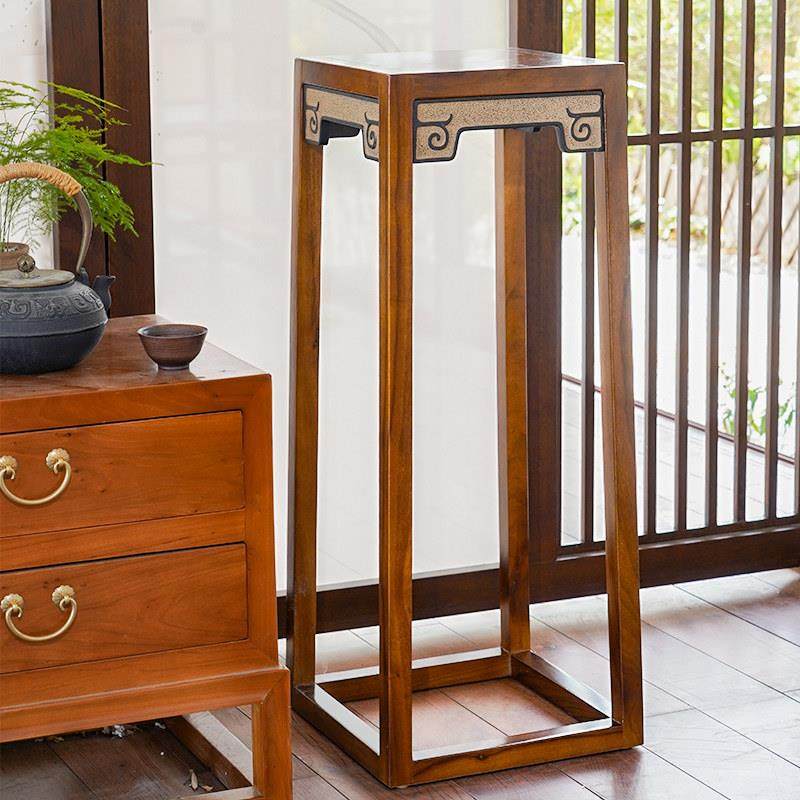 汉韵实木花架摆件客厅茶花室堂置兽纹花架物架木质盆栽底座室内展,家居饰品,落地摆件,淘宝优惠券,粉丝福利购,淘宝优惠卷