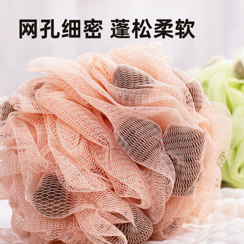 云蕾沐浴花球柔软海绵洗澡球搓澡巾大号不散搓背泥泡澡起泡女2只