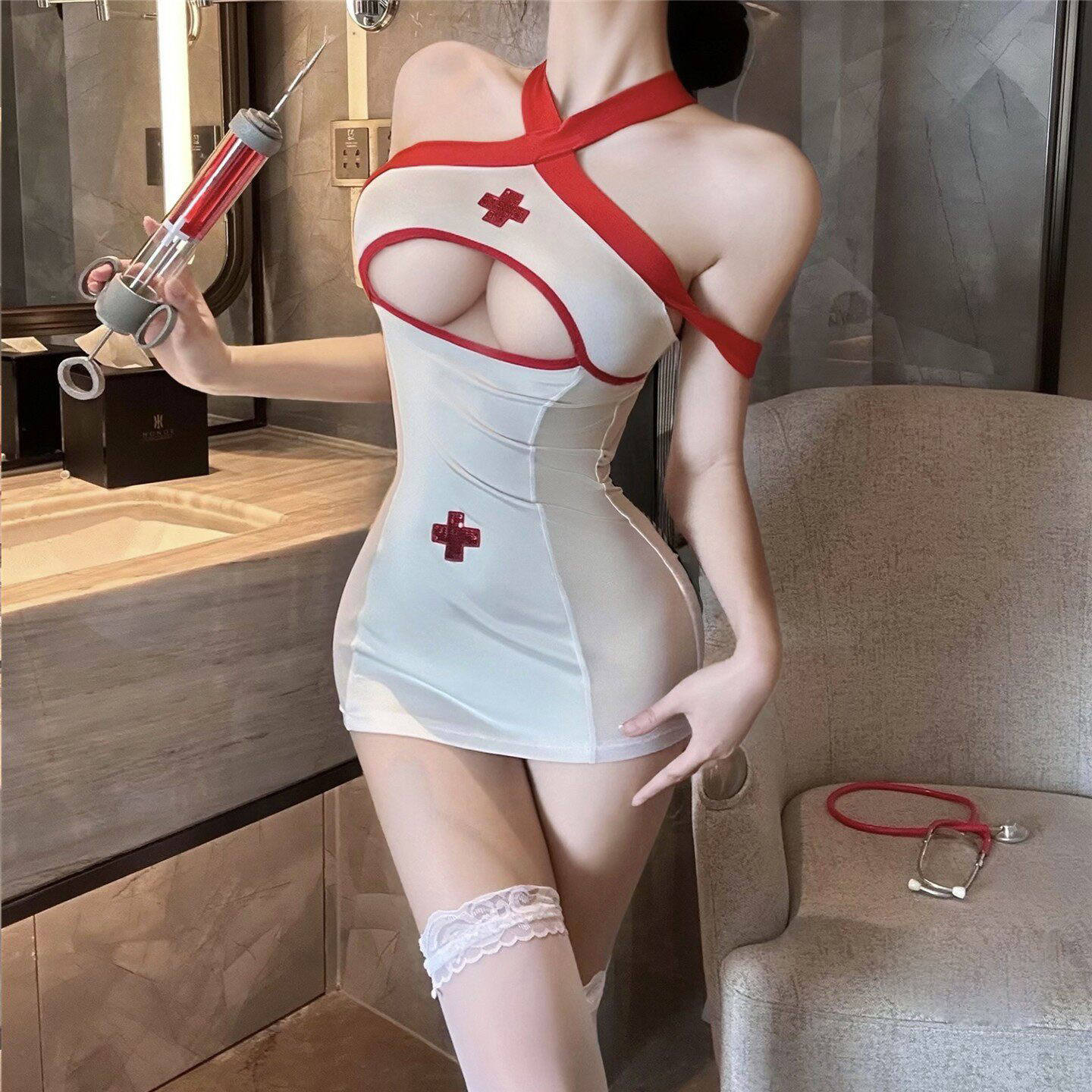 性感睡衣透视包臀裙护士制服情趣角色扮演情调情qu内衣趣禁欲系