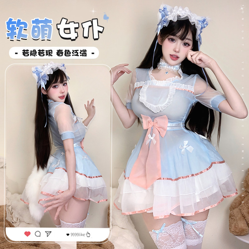 性感睡裙情趣内衣网纱女仆制服装公主裙辣妹女佣连衣裙qq衣物趣味