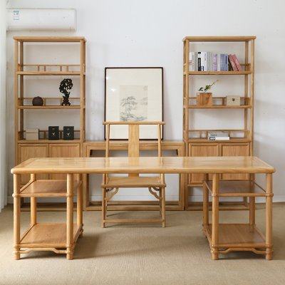 老榆木免漆办公桌家具大桌实木画案环保中式会议桌茶桌茶台大板台,住宅家具,书桌,淘宝优惠券,粉丝福利购,淘宝优惠卷