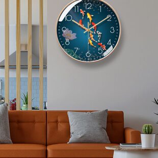 易普拉6006挂钟客厅钟表简约北欧时尚 家用时钟挂表静音扫秒石英钟