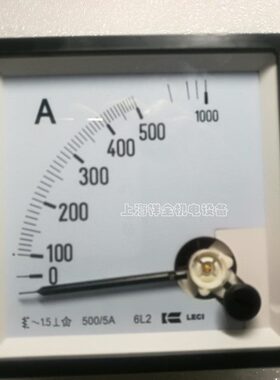 乐磁LECI交流指针式电流表 安装式电流表6L2-A 82T1 0-500A/1000A