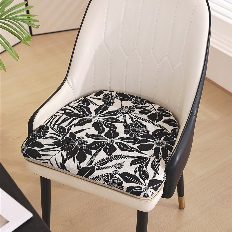 轻奢餐椅坐垫h马蹄形加厚海绵欧式高级感椅子垫四季通用防滑家用