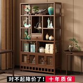 复古博古架茶叶茶具置物架非实木茶室多宝阁茶壶紫砂壶收纳摆放架