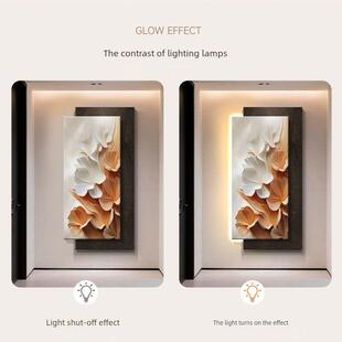 新银岩杏障花入口装走饰画现代无碍豪华廊过道挂画高KTB端砂立体