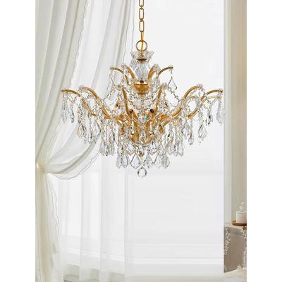 S全铜云花水晶吊y灯SY1447欧厅法式无障碍美豪华大气黄铜房卧室客