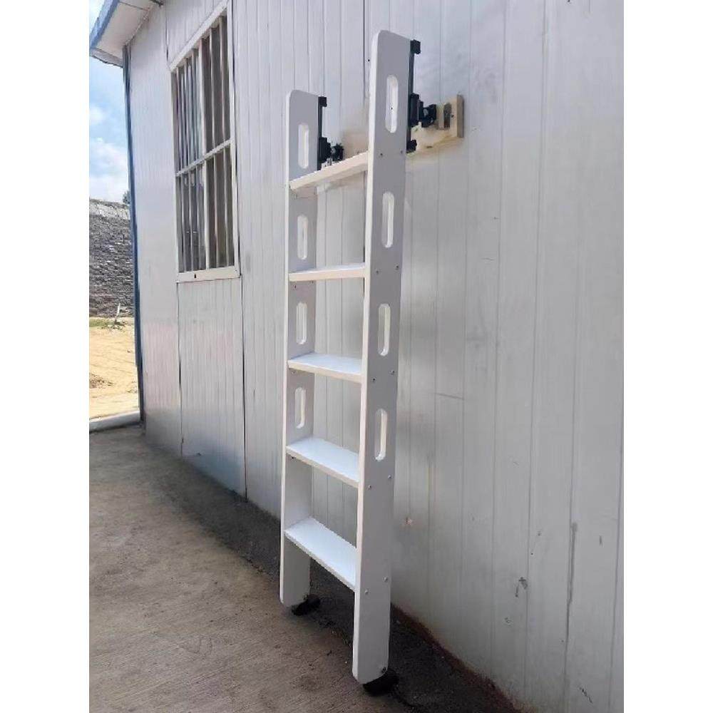 家楼用进口实木隐形靠墙折叠梯子可垂ZFB直纳收多功伸缩梯阁楼楼