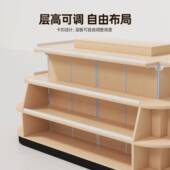 松圆美陈情景货架陈列展伍松角示圆伍弧促端架超市零食置物货架销