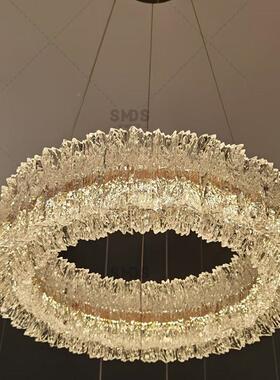 代轻奢天鹅现湖客厅吊灯 奢法式形设计师环轻创意水晶卧20230110