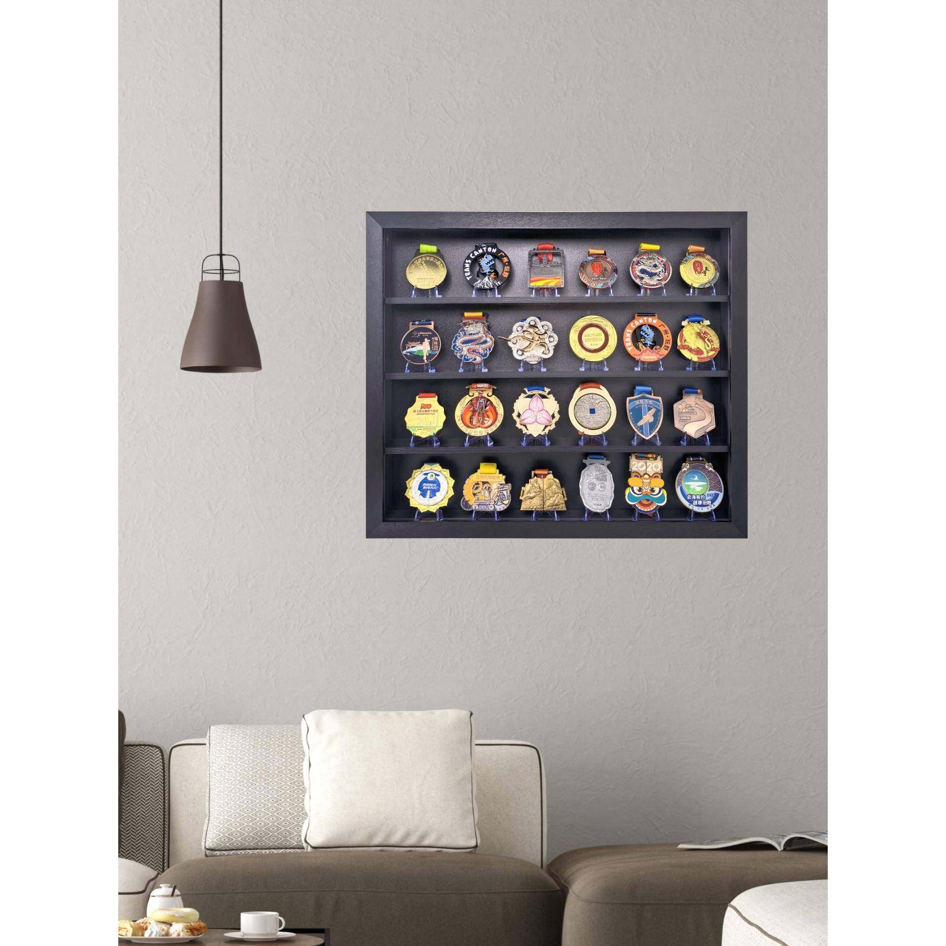 奖牌展架马拉松运动奖牌展示柜奖示牌收纳盒推门设计奖章前收BXL,家居饰品,相框/画框,淘宝优惠券,粉丝福利购,淘宝优惠卷