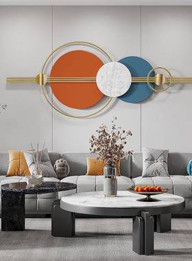 北欧背景墙装饰psk20210品大气壁铁艺壁属饰发装饰金挂沙件简约墙