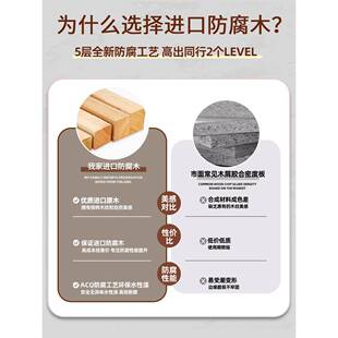 户防腐木OPL多层花架室外台两层三层木架子墙落地式靠阳鱼缸置外