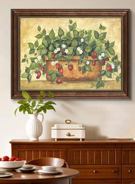 繁花法式中景古风客厅装饰画新中式国风沙发背壁挂画餐墙VUD厅画