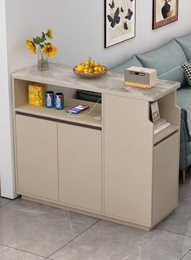 玄关木置物柜客厅断收纳隔物岩板台面家用门口48430储实入户靠墙