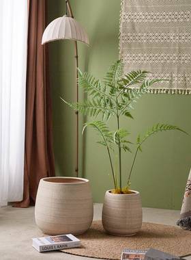 超大陶瓷花盆，于用EHH家庭室客厅办公舞会软装饰，创意无障碍高