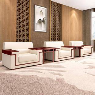 特/迪舒办公沙发办公接室会客真皮商轻奢务西皮贵宾待布艺单人位