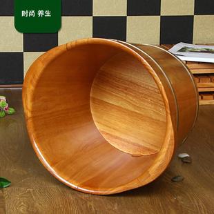 橡木泡耳木桶洗脚木盆脚足35高单边浴桶浴盆泡脚桶富源3足5高朵