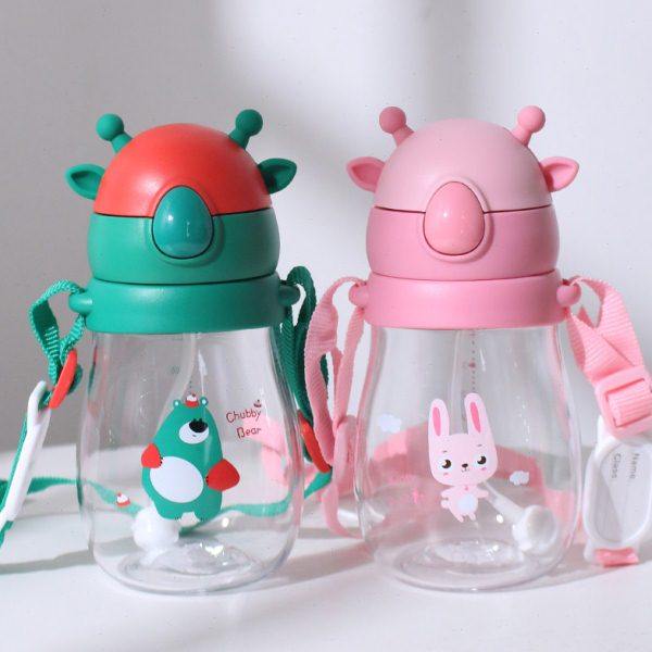 儿童塑料水杯外出携带重力球幼儿园水壶宝宝喝奶水瓶带刻度吸管杯,餐饮具,吸管杯,淘宝优惠券,粉丝福利购,淘宝优惠卷