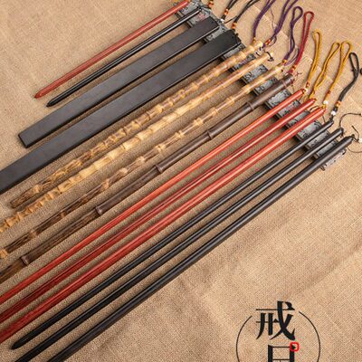 教鞭戒尺指挥棒金丝竹教鞭教师专用藤条 教鞭戒尺家用 教棍实心竹