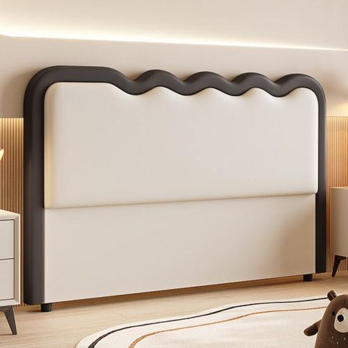 床头板现代简约实木家用床头靠背科技布单买落地定制床头软包背板