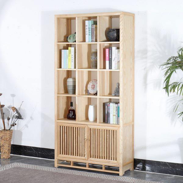 新中式博古架实木多宝阁白蜡木置物架中式茶叶古董陈列展示柜家用