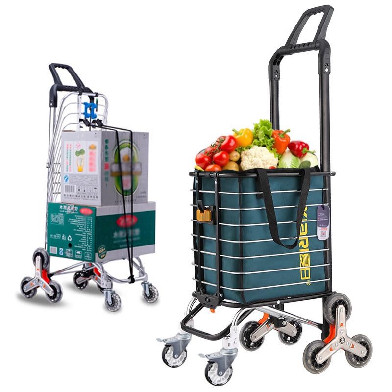 买菜车小拉车神器购物车手u拉车爬楼折叠轻便家用手推拉杆老人拖