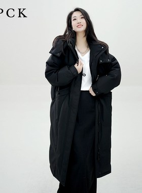 女式长款脱卸帽羽绒服YC00898