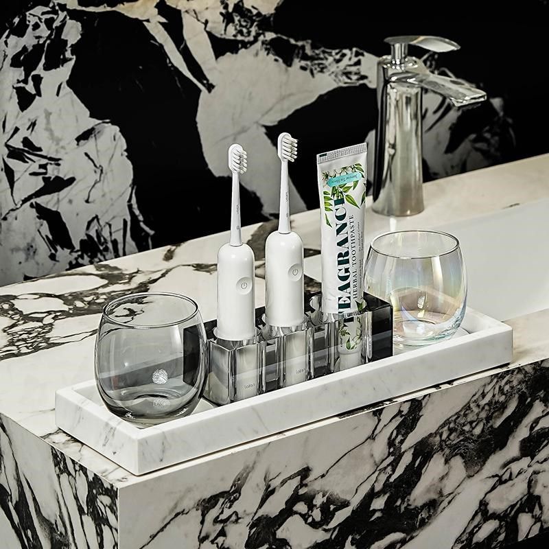 水晶牙刷置物架漱口杯收纳情侣双人洗漱套装意式极简风卫生间摆件