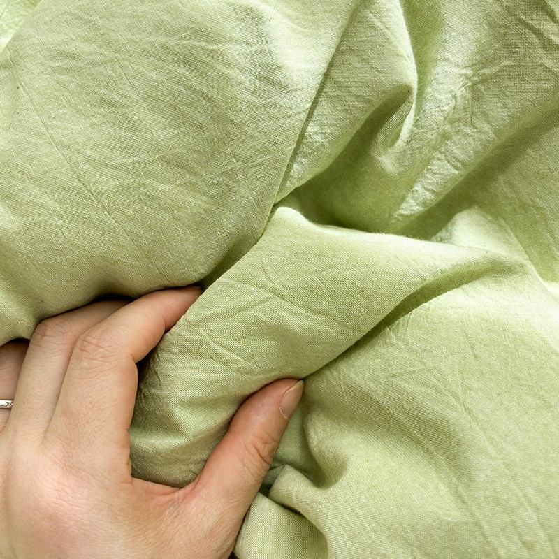 水洗棉绿色心情床单单件纯色100全棉被单学生宿舍可配三4件套