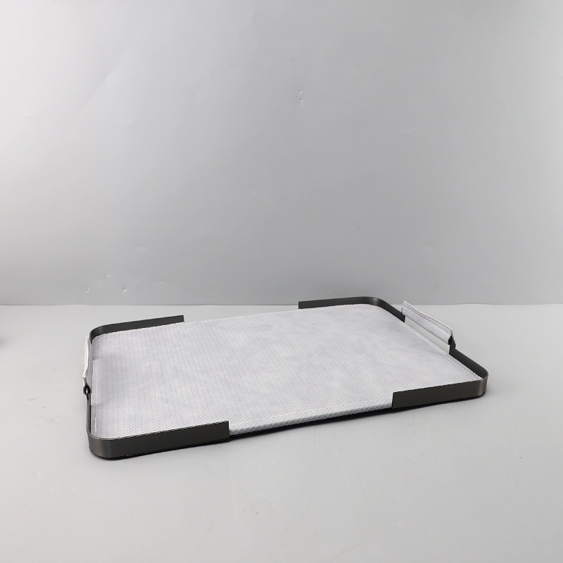 简约现代编织皮革金属黑钛托盘摆件样板间家居客厅桌面收纳装饰品,家居饰品,装饰摆件,淘宝优惠券,粉丝福利购,淘宝优惠卷