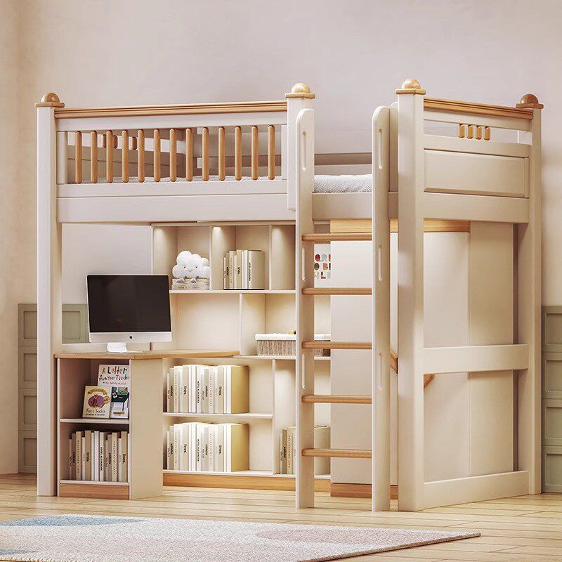 全实木上下铺双层床高低床子母床上床G下空高架床单上层儿童上下