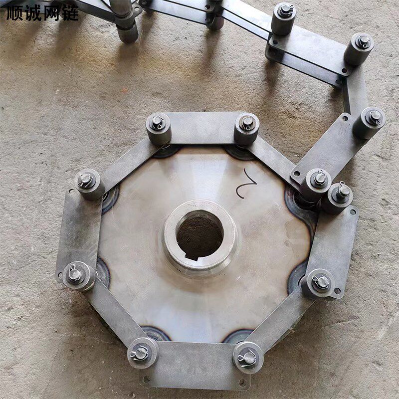 大节距链条101.6节距重型链条C2060C2080大滚珠工业传动弯板链条