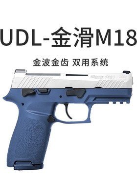 udl有稻理p320 m18电手金滑版手小枪玩具男孩m17电动儿童生日礼盒