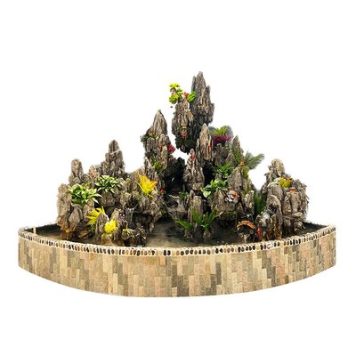 户外庭院花园造景装饰摆件假山流水喷泉景观池塘造景水景喷泉循环