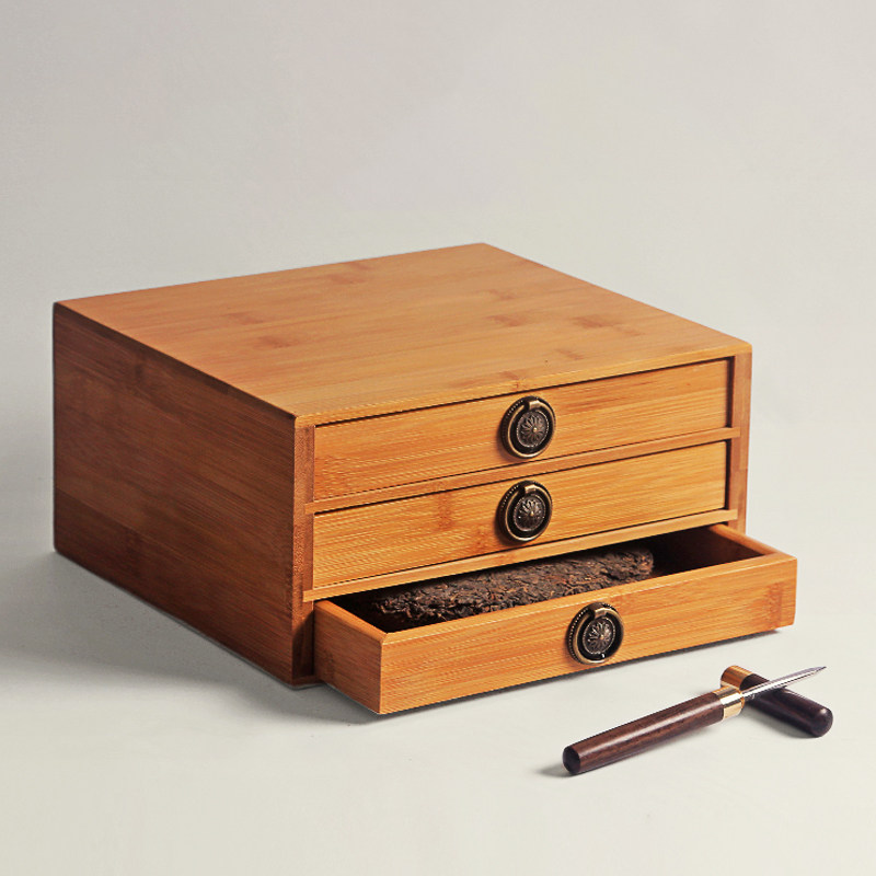 竹制普洱茶盒实木茶饼p盒分茶盘茶刀茶针开茶盘醒茶盘茶盒茶具配