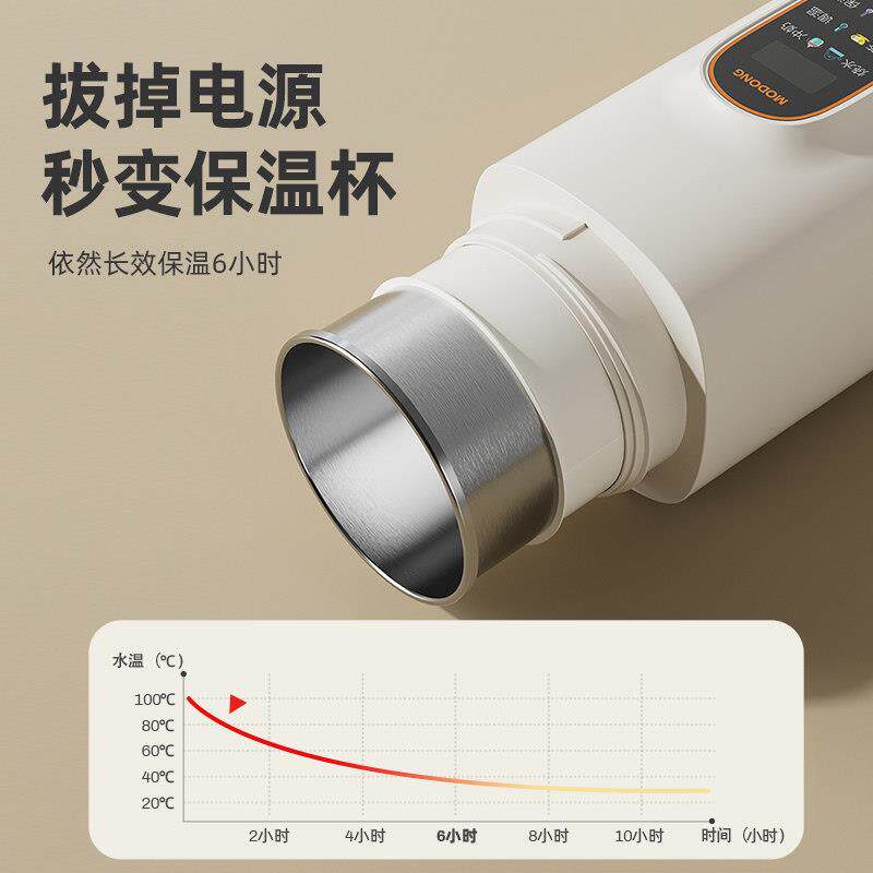 摩可动电热水杯小型烧杯旅行携式烧水壶加热MD-DSB01保温电热加热