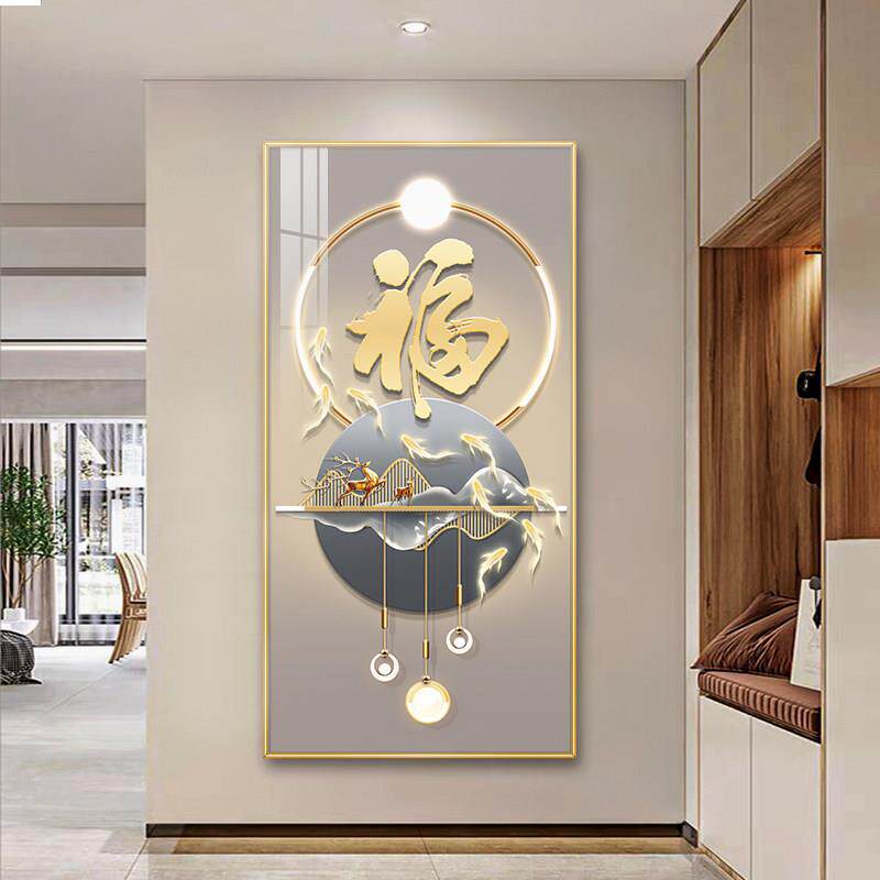 客现厅玄墙壁画简走廊BNB过道挂画入户关装饰画代约客厅玄关画免