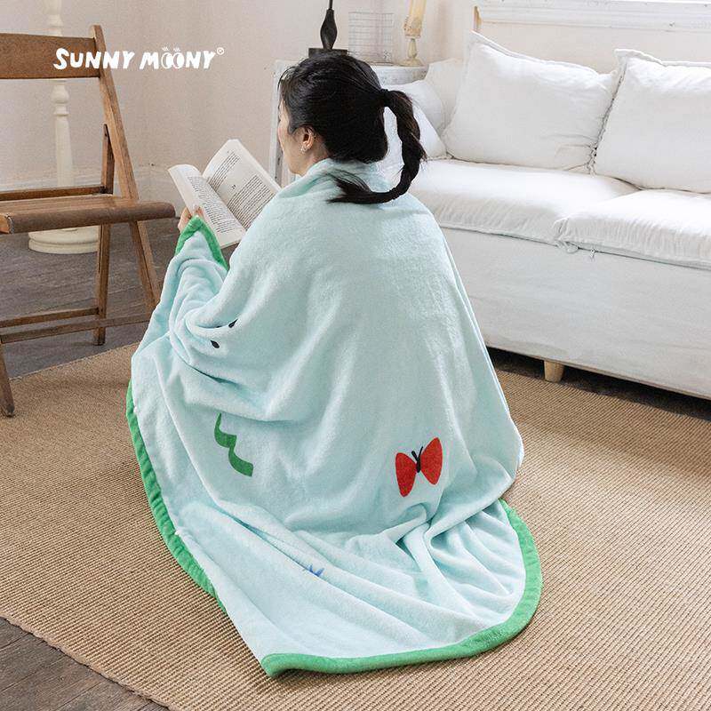 两抱枕毯子合一二法绒面料沙发办公EMJ室车载空调午睡枕头毯子兰