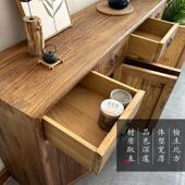 收实木餐收边柜榆木边柜门板覆实木餐边古纳柜式 柜子客厅纳柜子中