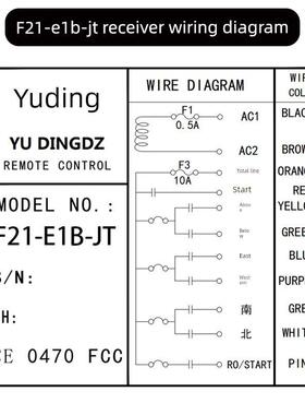 禹鼎玉鼎F21-E1B-规t无线遥控符合24年新紧《急停锁J驱动起重机定